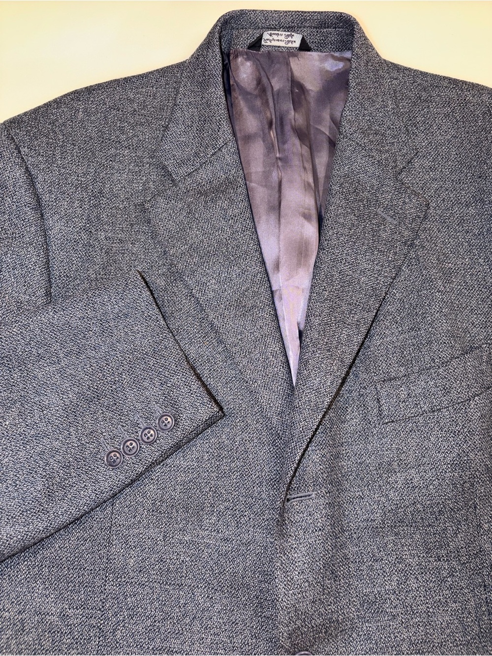 Vito Rufolo Men’s 44R Gray Speckled 100% Pure Wool Sport Coat Made in Italy
